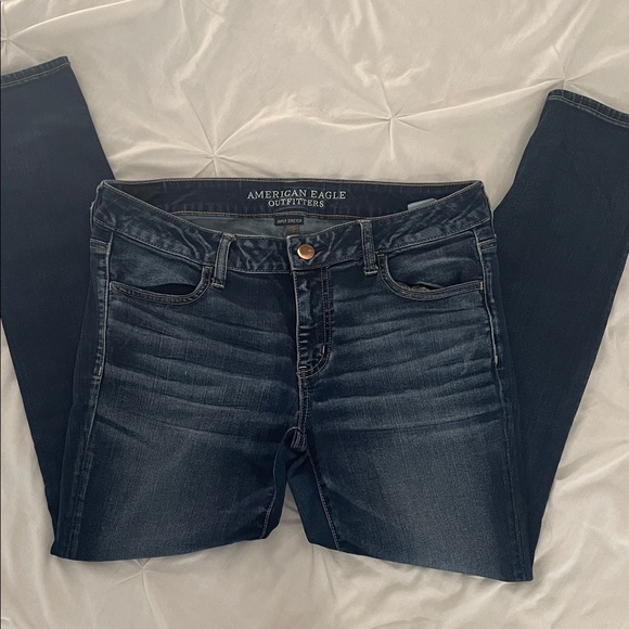 American Eagle Outfitters Women's Deep Indigo Skinny Jeans - Picture 1 of 3